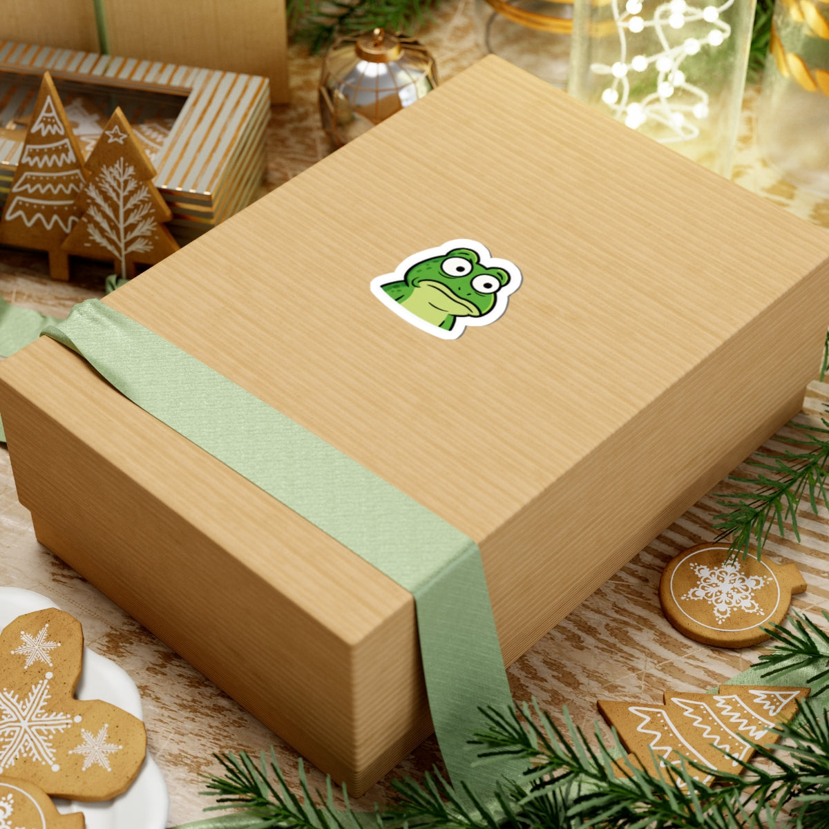 Whimsical Frog Stickers for Laptops, Water Bottles, and Decor, Cute Frog Design for Gifts, Kids, and Nature Lovers