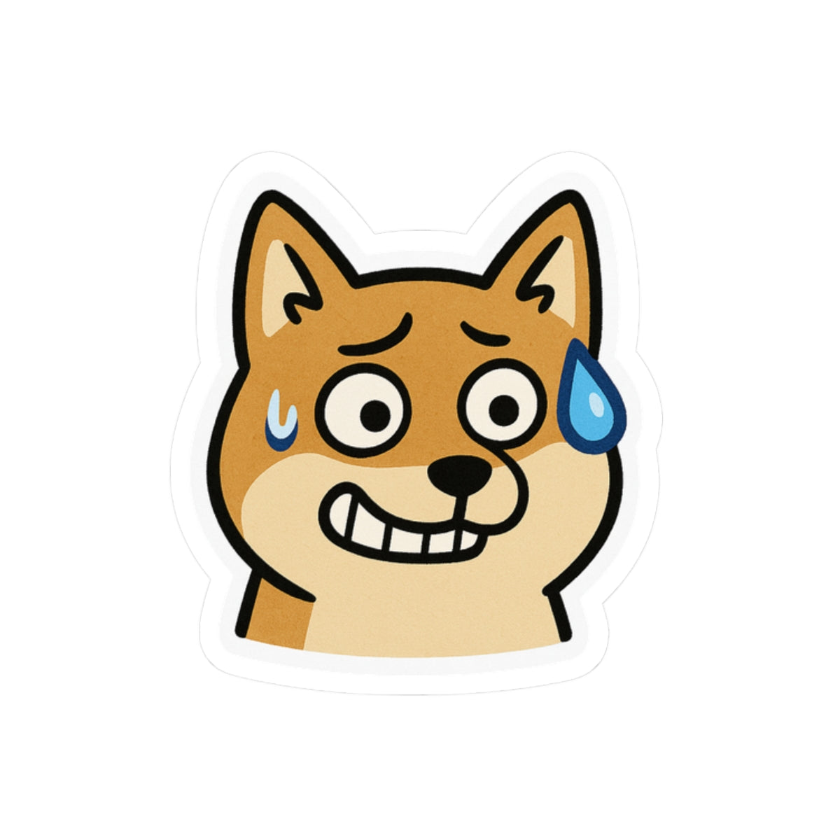 Funny Dog Emoji Stickers, Cute Pet Lover Decals, Laptop Stickers, Water Bottle Decor, Gift for Animal Lovers, Shiba Inu Stickers