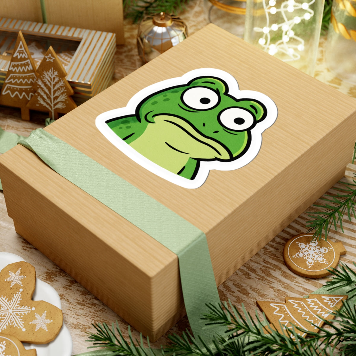 Whimsical Frog Stickers for Laptops, Water Bottles, and Decor, Cute Frog Design for Gifts, Kids, and Nature Lovers