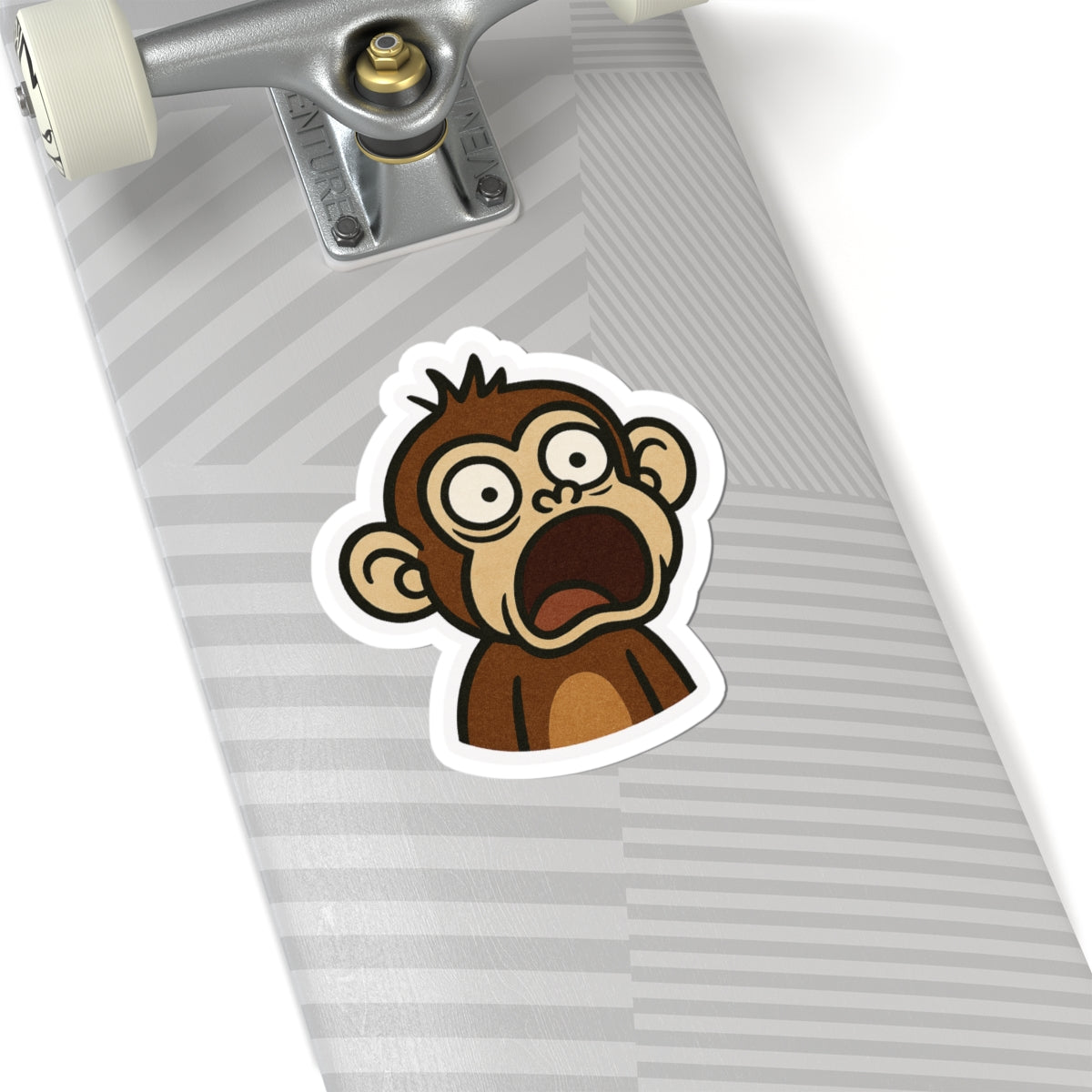 Funny Monkey Kiss-Cut Stickers - Whimsical Decals for Laptops, Scrapbooking, Water Bottles, Gifts, Kids' Parties
