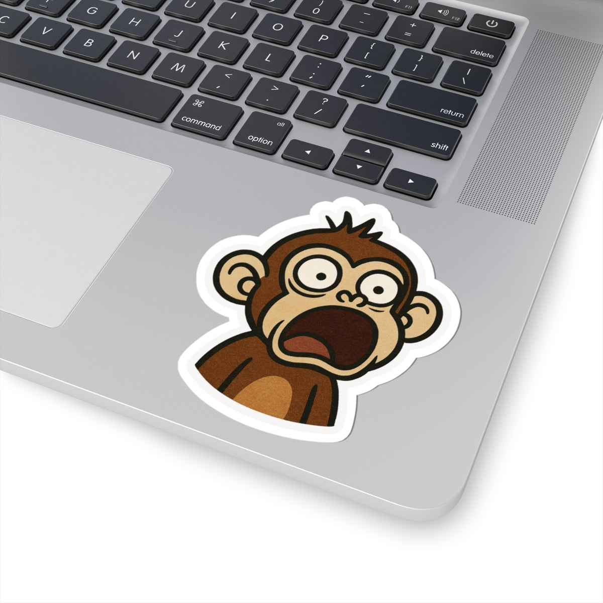 Funny Monkey Kiss-Cut Stickers - Whimsical Decals for Laptops, Scrapbooking, Water Bottles, Gifts, Kids' Parties
