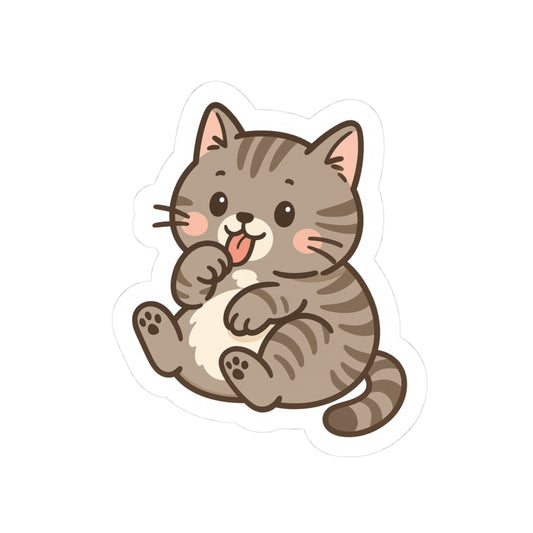 Selva Collection – Cute Chibi Cat Stickers 001 - Kiss-Cut Stickers | Playful Pet Decor, Cat Lover Gift, Laptop Stickers, Cute Animal Art, Whimsical Gift Idea