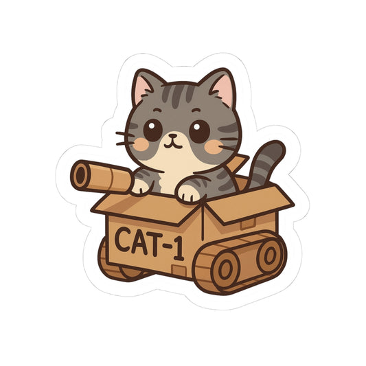 Selva Collection – Cute Chibi Cat Stickers 005 - Cute Cat Tank Stickers, Adorable Cat Art, Fun Planner Décor, Gift for Cat Lovers, Kid's Party Favors, Laptop Stickers