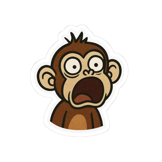 Funny Monkey Kiss-Cut Stickers - Whimsical Decals for Laptops, Scrapbooking, Water Bottles, Gifts, Kids' Parties